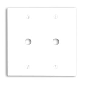 Leviton 88062 Telephone/Cable Wallplate, Standard Size, Gang 2, White