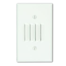 Leviton 88079 Louvre Wallplate, Standard Size, Gang 1, White