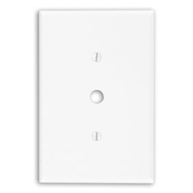 Leviton 88113 Telephone/Cable Wallplate, Oversized, Gang 1, White