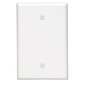 Leviton 88114 Blank Wallplate, Oversized, Gang 1, White