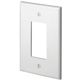 Leviton 88601 Decora Wallplate, Oversized, Gang 1, White