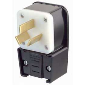 Leviton 9450-P Industrial Grade Power Angle Plug 50 Amp, 125/250 Volt