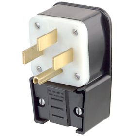 Leviton 9452-P Industrial Grade Power Angle Plug 50 Amp, 125/250 Volt