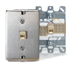 Leviton C0256-SS Telephone Wall Jack