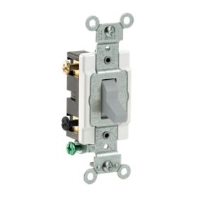 Leviton CS220-2GY Toggle Switch, 20 Amp, 120/277 Volt, Gray