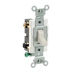 Leviton CS220-2T Toggle Switch, 20 Amp, 120/277 Volt, Light Almond