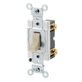 Leviton CSB1-15I Toggle Switch, 15 Amp, 120/277 Volt, Ivory