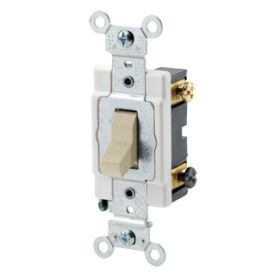 Leviton CSB2-15I Toggle Switch, 15 Amp, 120/277 Volt, Ivory