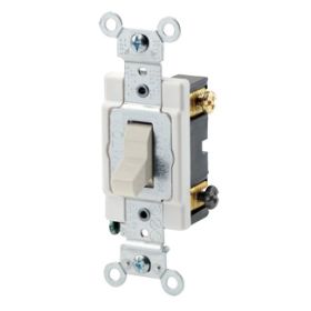 Leviton CSB2-20T Toggle Switch, 20 Amp, 120/277 Volt, Light Almond