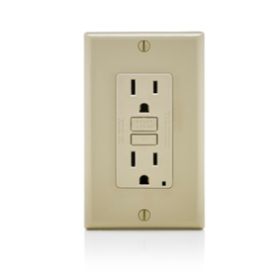 Leviton GFNT1-I Self-Test GFCI Receptacle, Non-Tamper Resistant Duplex, 15 Amp, 125 Volt, 5-15R NEMA