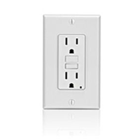 Leviton GFNT1-W Self-Test GFCI Receptacle, Non-Tamper Resistant Duplex, 15 Amp, 125 Volt, 5-15R NEMA