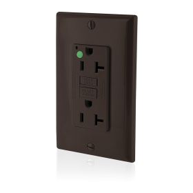 Leviton GFNT2-HF Extra-Heavy Duty, Hospital Grade, Self-Test GFCI Receptacle, 20 Amp, 125 Volt, Brown