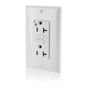 Leviton GFNT2-HFW Extra-Heavy Duty, Hospital Grade, Self-Test GFCI Receptacle, 20 Amp, 125 Volt, White