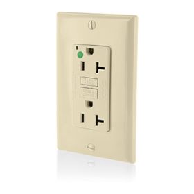 Leviton GFNT2-HGI Self-Test GFCI Receptacle, Hospital Grade, 20 Amp, 125 Volt, 5-20R NEMA