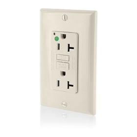 Leviton GFNT2-HGT Self-Test GFCI Receptacle, Hospital Grade, 20 Amp, 125 Volt, 5-20R NEMA