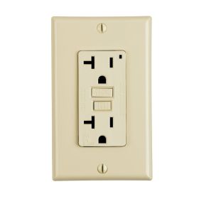 Leviton GFNT2-I Self-Test GFCI Receptacle, Non-Tamper Resistant Duplex, 20 Amp, 125 Volt, 5-20R NEMA