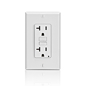 Leviton GFNT2-W Self-Test GFCI Receptacle, Non-Tamper Resistant Duplex, 20 Amp, 125 Volt, 5-20R NEMA