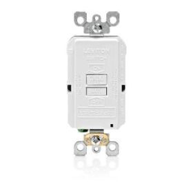 Leviton GFRBF-I Self-Test GFCI Receptacle, Blank Face, 125 Volt, WD-6 NEMA