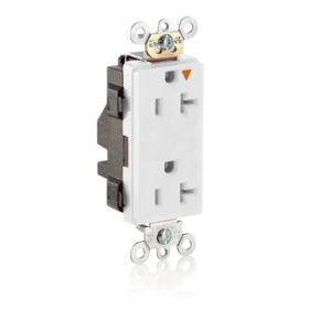 Leviton M1636-IGW Industrial Grade Decora Receptacle, 20 Amp, 125 Volt