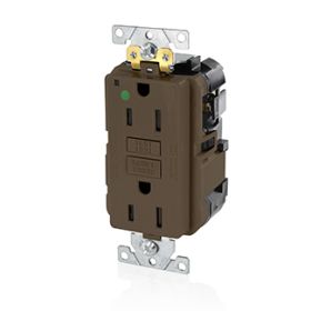 Leviton MGFN1-HG Self-Test GFCI Receptacle, Lev-Lok, 15 Amp, 125 VAC, 5-15R NEMA