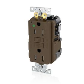 Leviton MGFT1-HG Self-Test GFCI Receptacle, Lev-Lok, 15 Amp, 125 VAC, 5-15R NEMA