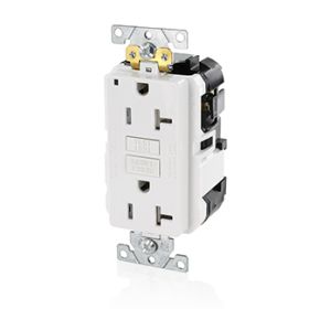 Leviton MGFT2-W Self-Test GFCI Receptacle, Lev-Lok, 20 Amp, 125 VAC, 5-20R NEMA