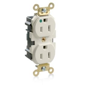 Leviton MRI15-T Lev-Lok Hospital Grade-MRI Duplex Receptacle, 15 Amp, 125 Volt