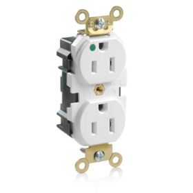 Leviton MRI15-W Lev-Lok Hospital Grade-MRI Duplex Receptacle, 15 Amp, 125 Volt