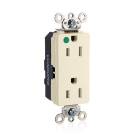 Leviton MT162-ILI Illuminated Decora Receptacle, 15 Amp, 125 Volt