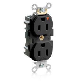 Leviton MT562-IGE Lev-Lok Industrial Grade Tamper Resistant Duplex Receptacle, 15 Amp, 125 Volt