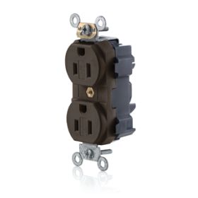 Leviton MT562-S Lev-Lok Commercial Grade Tamper Resistant Duplex Receptacle, 15 Amp, 125 Volt