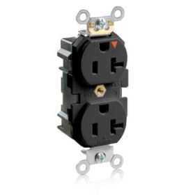 Leviton MT563-IGE Lev-Lok Industrial Grade Tamper Resistant Duplex Receptacle, 20 Amp, 125 Volt