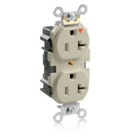 Leviton MT563-IGI Lev-Lok Industrial Grade Tamper Resistant Duplex Receptacle, 20 Amp, 125 Volt