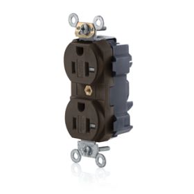 Leviton MT563-S Lev-Lok Commercial Grade Tamper Resistant Duplex Receptacle, 20 Amp, 125 Volt