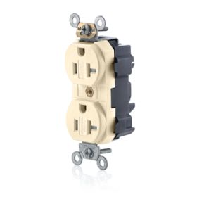Leviton MT563-SI Lev-Lok Commercial Grade Tamper Resistant Duplex Receptacle, 20 Amp, 125 Volt