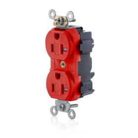 Leviton MT563-SR Lev-Lok Commercial Grade Tamper Resistant Duplex Receptacle, 20 Amp, 125 Volt