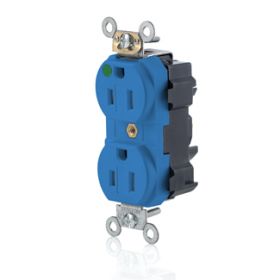 Leviton MT820-B Lev-Lok Hospital Grade Tamper Resistant Duplex Receptacle, 15 Amp, 125 Volt