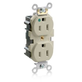 Leviton MT820-I Lev-Lok Hospital Grade Tamper Resistant Duplex Receptacle, 15 Amp, 125 Volt