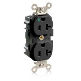 Leviton MT830-E Lev-Lok Hospital Grade Tamper-Resistant Duplex Receptacle, 20 Amp, 125 Volt