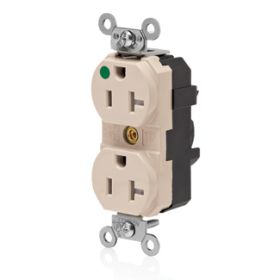 Leviton MT830-ILT Lev-Lok Hospital Grade Tamper-Resistant Duplex Receptacle, 20 Amp, 125 Volt