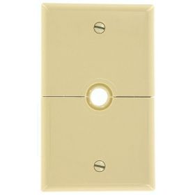 Leviton N751-I Telephone/Cable Wallplate, Sectional, Gang 1, Ivory