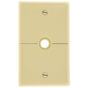 Leviton N751-I Telephone/Cable Wallplate, Sectional, Gang 1, Ivory