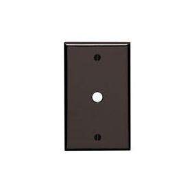 Leviton PJ11 Telephone/Cable Wallplate, Midway Size, Gang 1, Brown