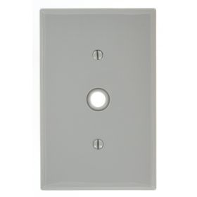 Leviton PJ11-GY Telephone/Cable Wallplate, Midway Size, Gang 1, Gray