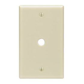 Leviton PJ11-T Telephone/Cable Wallplate, Midway Size, Gang 1, Light Almond