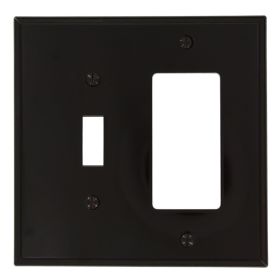 Leviton PJ126 Combination Wallplate, Midway Size, Gang 2, Brown