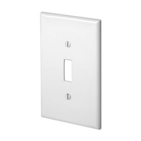 Leviton PJ1-W Switch Wallplate, Midway Size, Gang 1, White