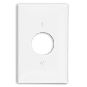 Leviton PJ7-W Receptacle Wallplate, Midway Size, Gang 1, White