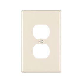 Leviton PJ8-T Receptacle Wallplate, Midway Size, Gang 1, Light Almond