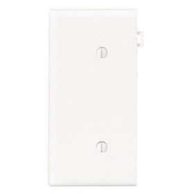 Leviton PSE14-W Blank Wallplate, Sectional, Gang 1, White